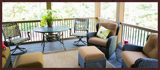 Meritus Homes porch at Lake Keowee